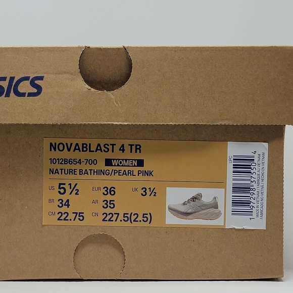 ASICS NOVABLAST 4 TR 1012B654-700 Pearl Pink Women's Size 5.5 Running Shoes New - Picture 4 of 10